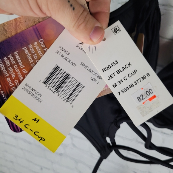 COCO RAVE | Saige underwire halter lace-up tassel bikini swim bathing suit top - Picture 6 of 11